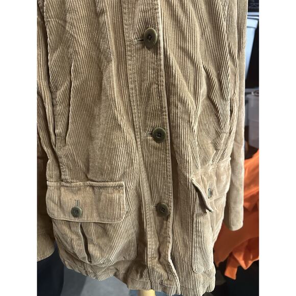 Rare Vintage LL BEAN Plaid Lined Corduroy Canvas Chore Jacket 90s Small - Picture 5 of 12